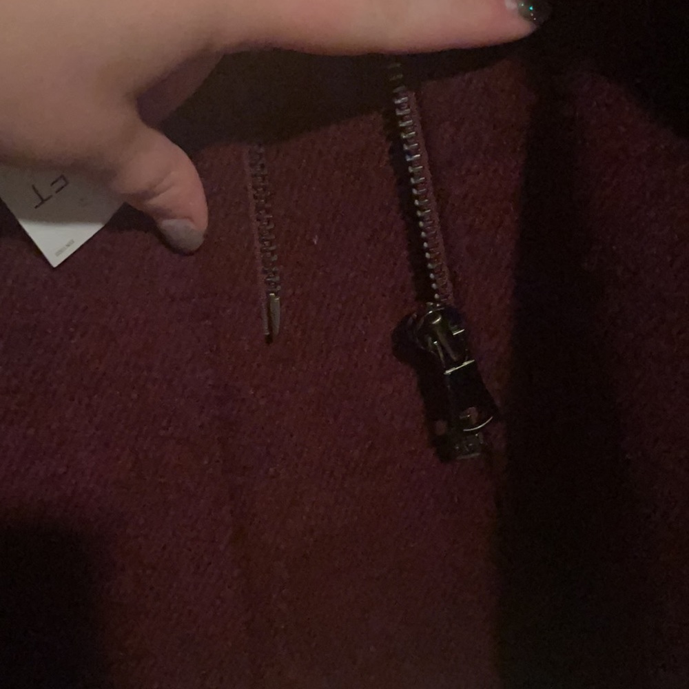 Loft Burgundy Dress Peacoat - Picture 4 of 7